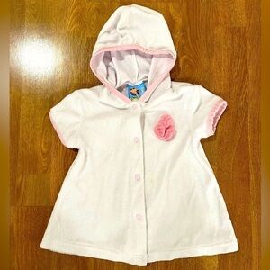 Baby Buns Swimwear Vintage Girls Hooded Beach Coverup Size 12 Months